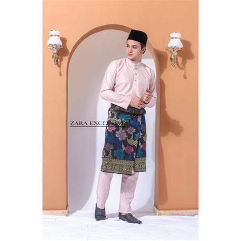 Nude Baju Melayu Slimfit Cotton Premium By ZARA EXCLUSIVE Baju Melayu