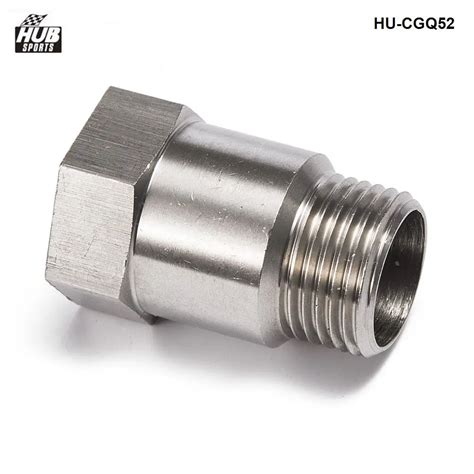 Car Exhaust O2 Stainless Steel 304 Oxygen Sensor Bung Adapter Extension Extender M18 X15 Hu