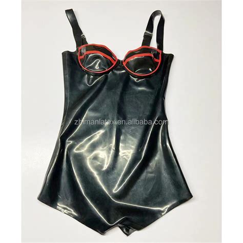 Latex Bodysuit Lingerie Jumpsuit Short Zentai Catsuits Rubber Fetish Sexy Women Latex Suit Buy