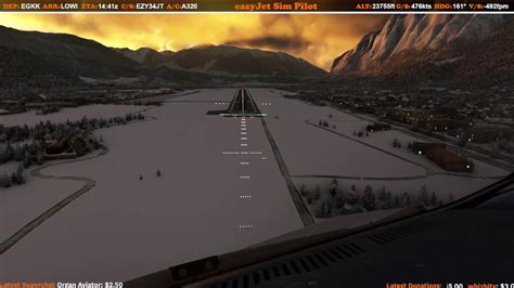 Live Cat C Airfield Innsbruck Easyjet A Real Ops Flight Fenix