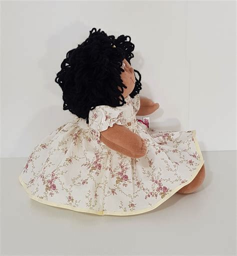 Boneca De Pano Lara Negra Morena Rosê Nude Floral 41cm Elo7