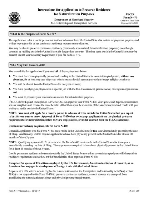 Dhs Uscis N Instructions Fill And Sign Printable