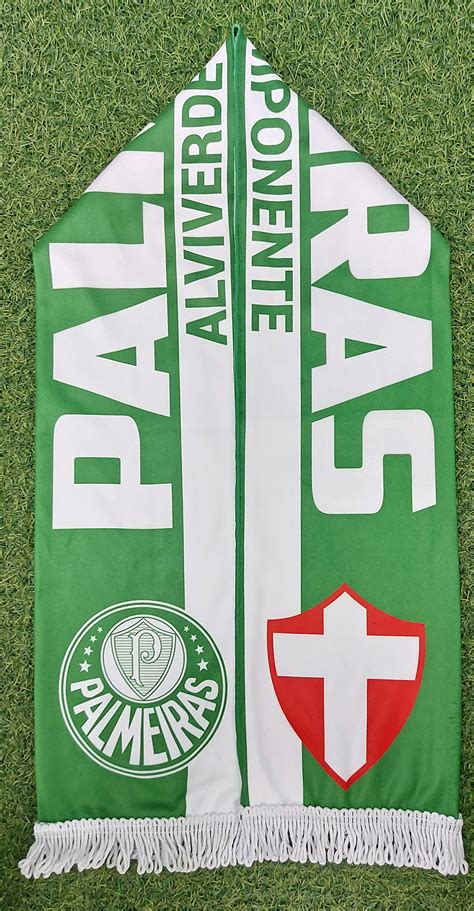 Cachecol Palmeiras Alvi Verde Imponente Verde Branco Mania