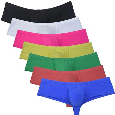 Men Ice Silk Cheeky Bikini Boxer Underwear Hipster Trunks Mens Boxer Calzoncillos Hombre Male