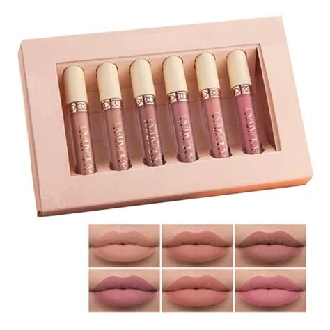 Kit Batom Liquido Rose Nude Matte Aveludado Longa Dura O