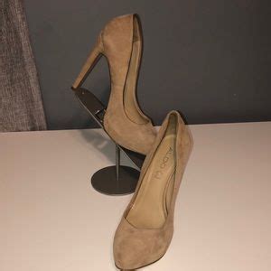 Aldo Nude Suede Hidden Platform Heels Gem