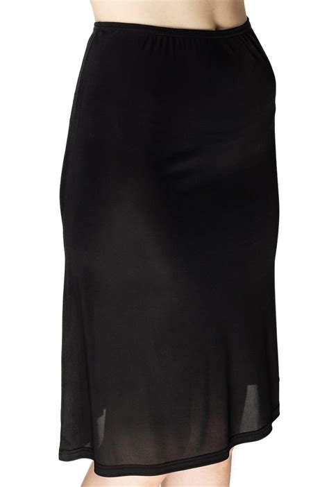 Gładka półhalka Liwia damska pod spódnicę 38 czarny Mewa Lingerie Moda Sklep EMPIK