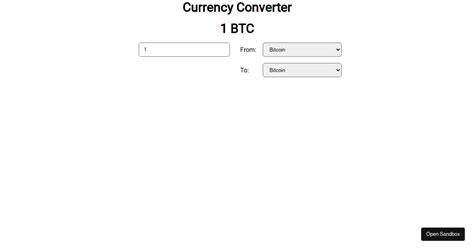 Currency Converter Codesandbox