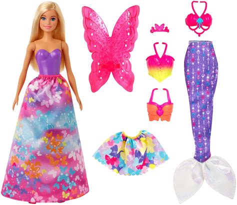 Buy Barbie Dreamtopia Dress Up Doll Gift Set Inch Blonde With Princess Fairy And Mermaid