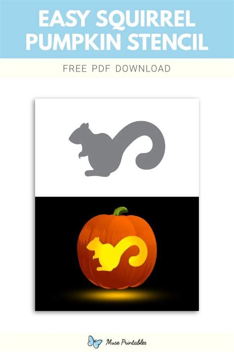 Fall Fun: Squirrel Pumpkin Carving Stencil