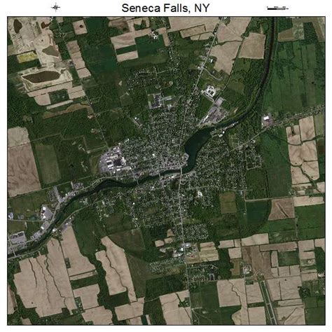 Aerial Photography Map of Seneca Falls, NY New York