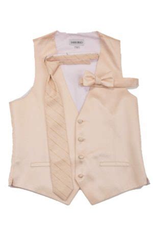 Modern Solid Nude Vest Ties Rondinelli Tuxedo