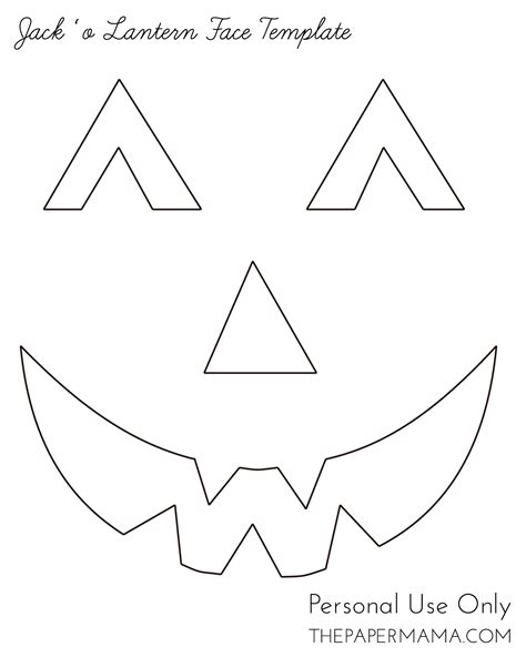 Free Printable easy funny jack o lantern face stencils patterns | Funny ...