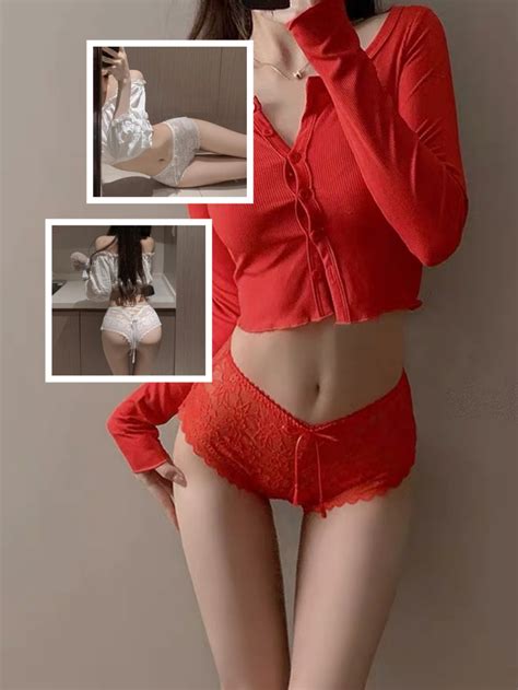 Jual Celana Dalam Wanita Sexy Hot Transparan Hollow G String Renda