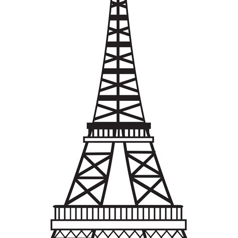 Eiffel Tower Template Drawing - ClipArt Best