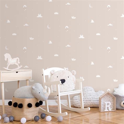 Papel Pintado TNT Infantil NUBES BEIGE Leroy Merlin