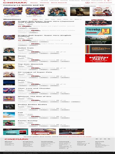 Movie Theater in La Quinta, CA Century La Quinta & XD | PDF