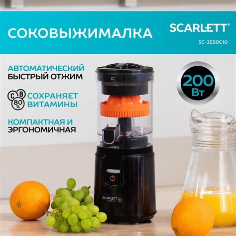 Scarlett Соковыжималка для цитрусовых SC-JE50C10, черно-серый купить на ...