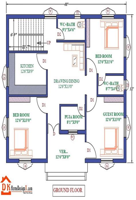 20X50 Affordable House Design DK Home DesignX