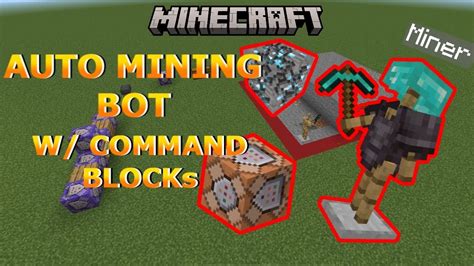 Auto Mining Bot W Command Blocks Minecraft Bedrock Youtube