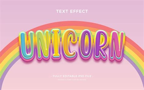 Premium PSD Unicorn Text Effect