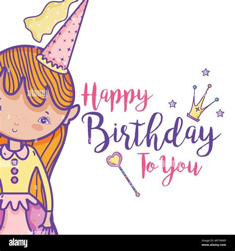 Happy birthday card for girls Stock Vector Image & Art - Alamy