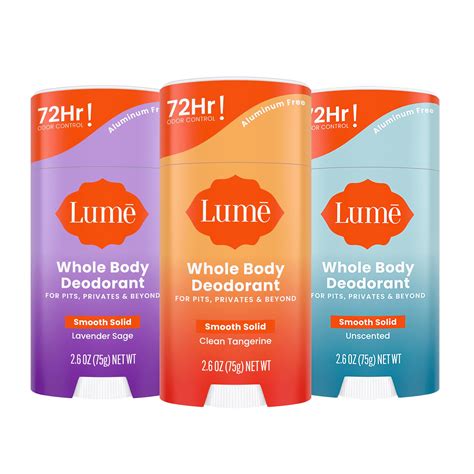 amazoncom lume  body deodorant smooth solid stick  hour