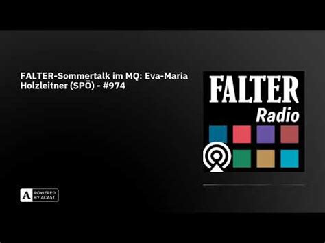 FALTER Sommertalk im MQ Eva Maria Holzleitner SPÖ 974 YouTube