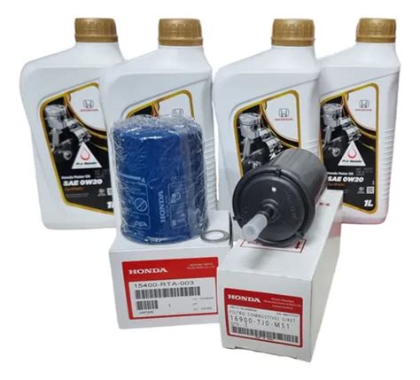 Oleo Honda City 2015 - Kit T/ Óleo 0w20 Original Honda Civic Fit Hrv City 2015 A 21 ...