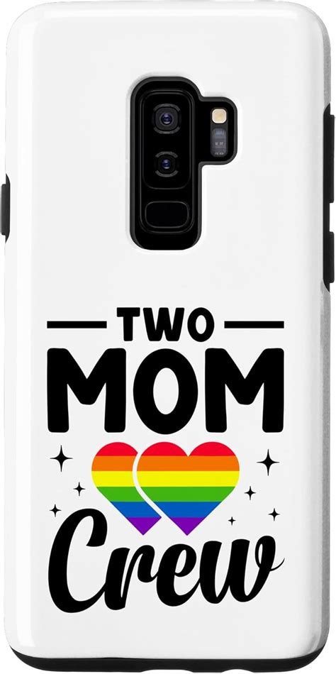 Amazon Galaxy S9 Two Mom Crew LGBT Pride Month LGBTQ Bisexual Gay Transgender Case Cell