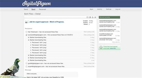 DigitalPigeon Envoyer De Gros Fichiers Par Mail Les Outils Du Web