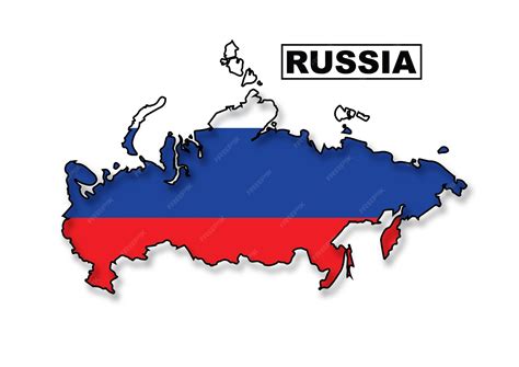 premium vector russia flag map  vector