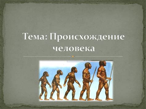 Происхождение человека. Варианты периодизации древнейшей истории ...