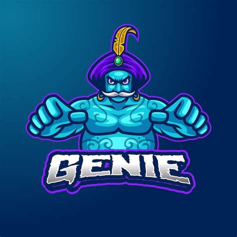 premium vector genie mascot logo