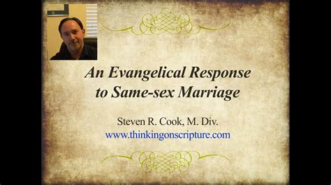 An Evangelical Response To Same Sex Marriage YouTube