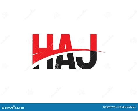 haj letter initial logo design vector illustration stock vector
