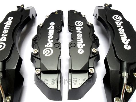 New Big Black Brembo Look Brake Caliper Cover F R Pcs Ebay