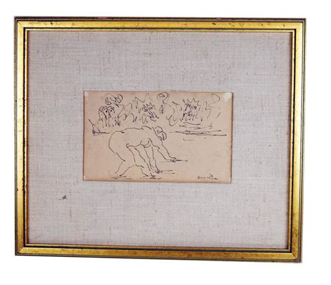 At Auction Ben Zion BEN ZION Abstract Nude Drawing