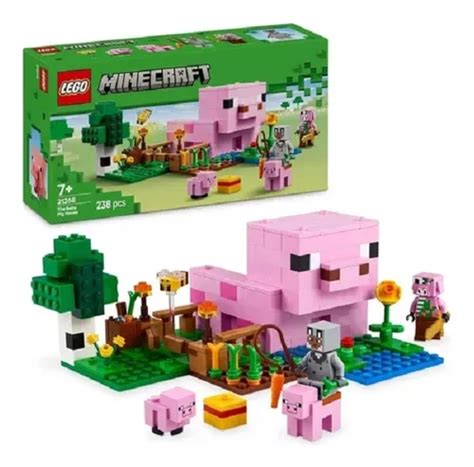 Lego Minecraft Barato Frete Grátis - Lego 21268 Minecraft A Casa Porco Bebê 238 Peças | Frete grátis