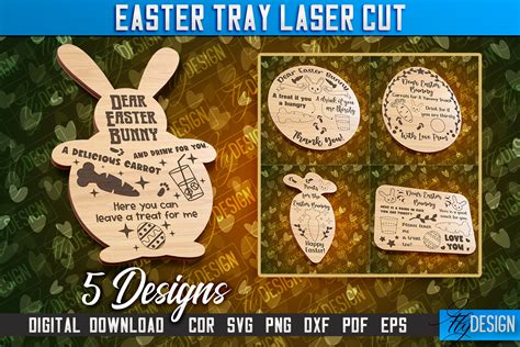 easter serving tray laser cut cnc file creative fabrica