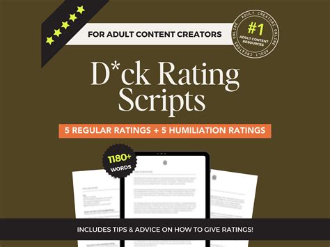 Dick Rating Scripts | Adult Content Scripts | Onlyfans Scripts | Twitch