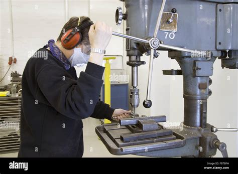 drilling machine  worker stock photo alamy