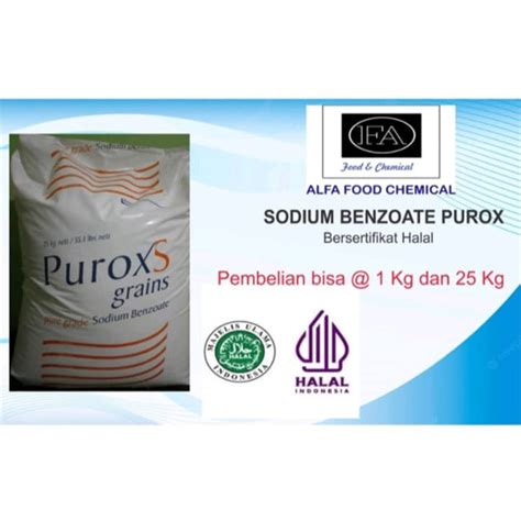 Promo SODIUM BENZOATE PUROX PENGAWET MAKANAN Kota Tangerang