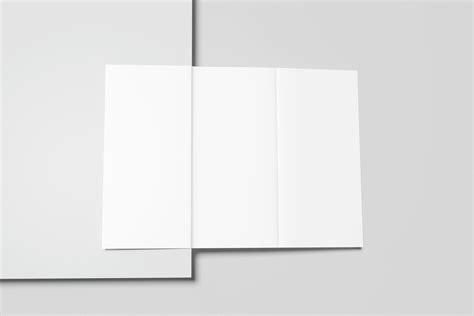 Blank tri fold brochure template for mock up and presentation design