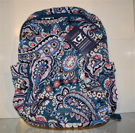 Vera Bradley Essential Large Backpack Haymarket Paisley Jewel