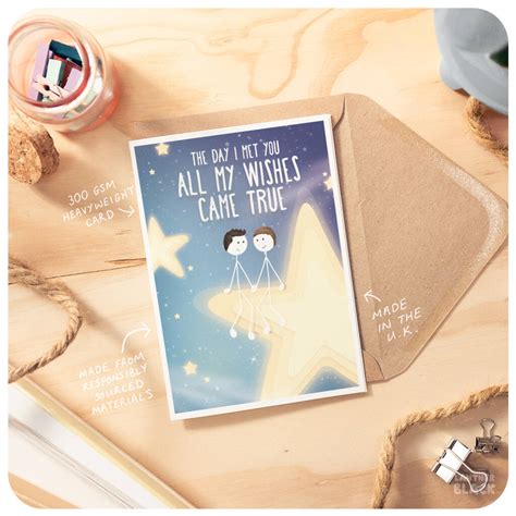 Wishes Lgbt Gay Anniversary Card For Husband Or Partner By Lanther Black