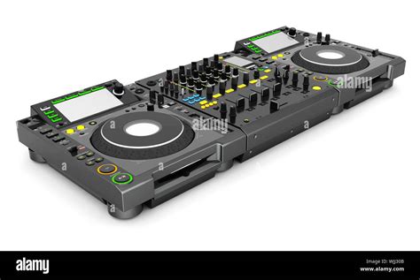 DJ music mixer isolated on white background Stock Photo - Alamy