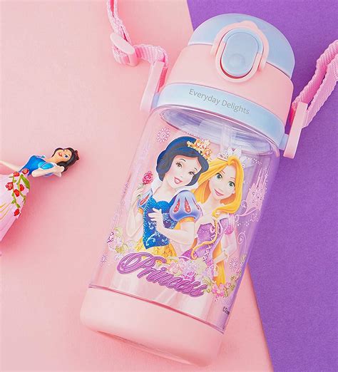 Disney Princess Rapunzel Snow White Water Bottle 520ml Pink Double