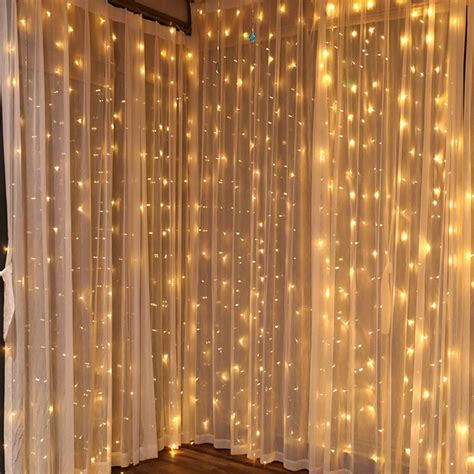 Torchstar Ft X Ft Led Curtain Lights Starry Christmas String