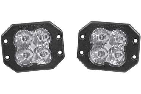 Diode Dynamics Ss3 Stage Series 3 Pro Flush Mount White Flood Led Light Pods Pair Dd6209p